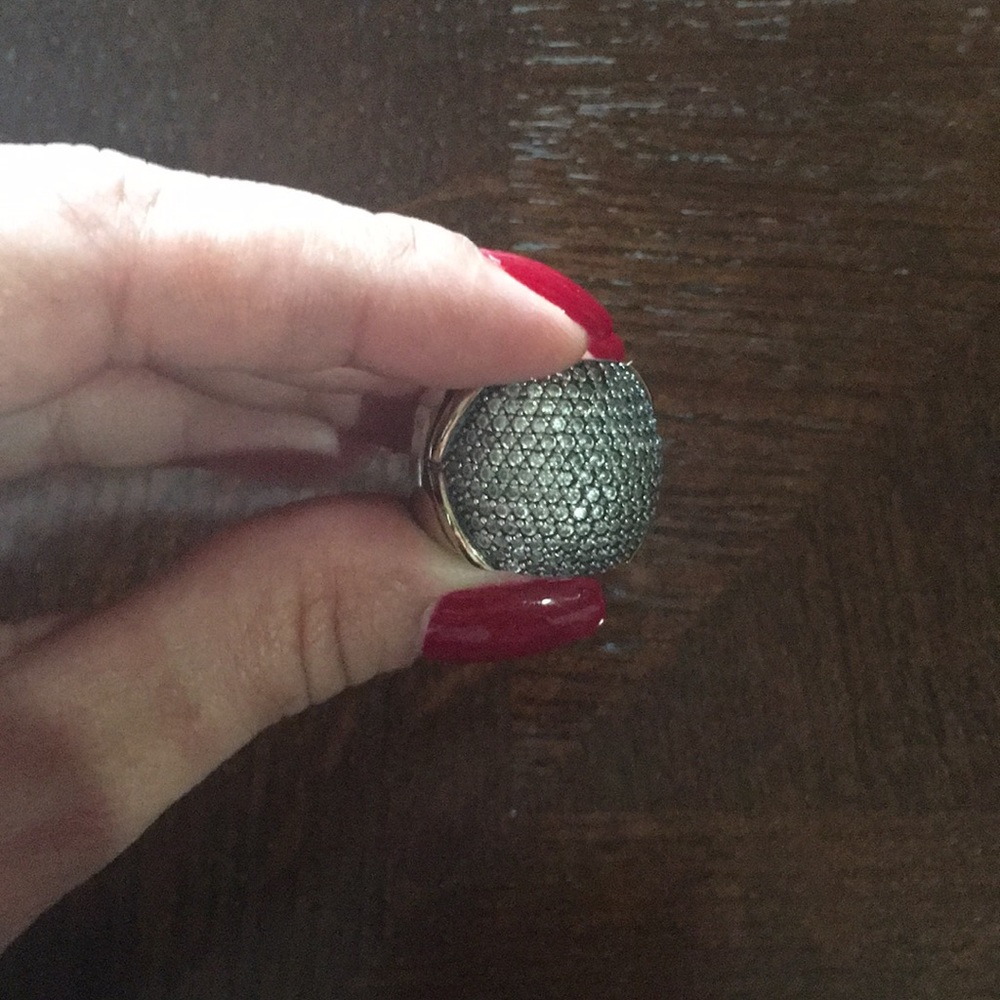Silver and gold ring